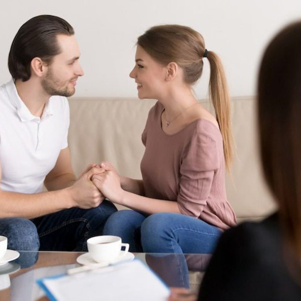 Para podczas sesji psychoterapii - psychoterapia par